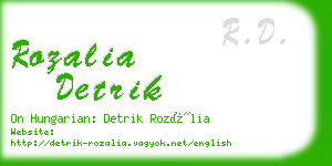 rozalia detrik business card